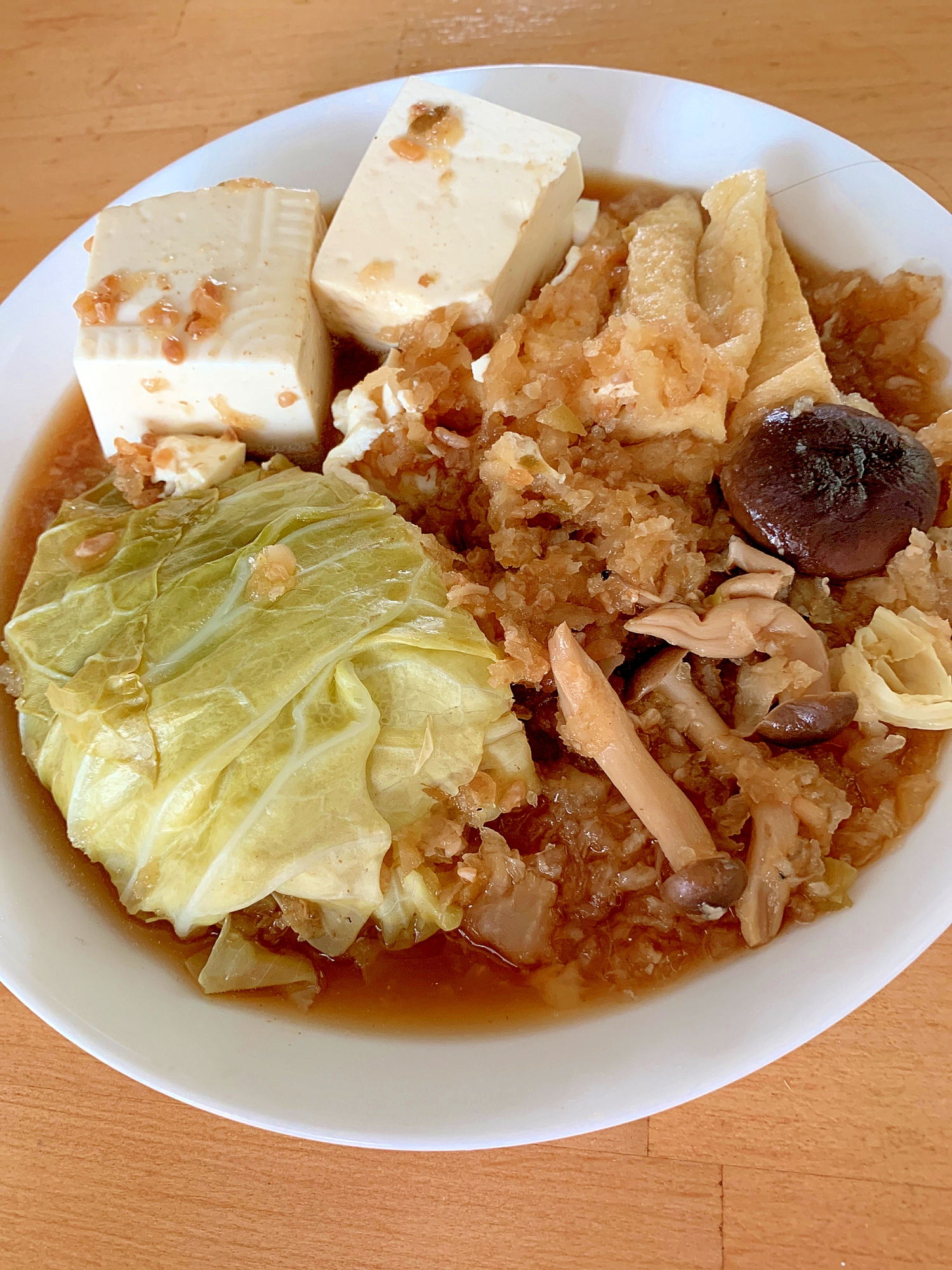豆腐とキャベツのおろしスープ