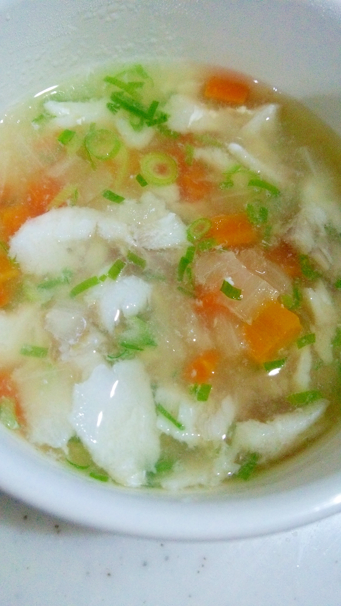 白身魚de 中華仕立ての生姜白菜葱スープ レシピ 作り方 By 小太郎1212 楽天レシピ