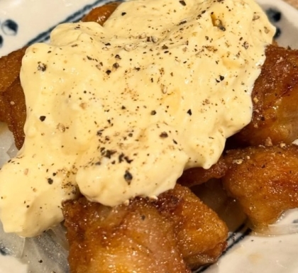 揚げ焼きで簡単！甘辛チキン南蛮風！