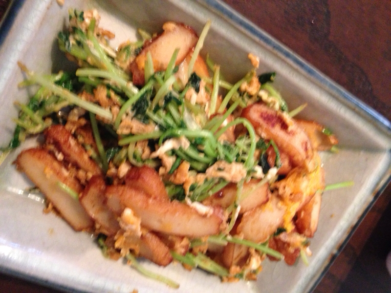 さつま揚げと豆苗の炒め物