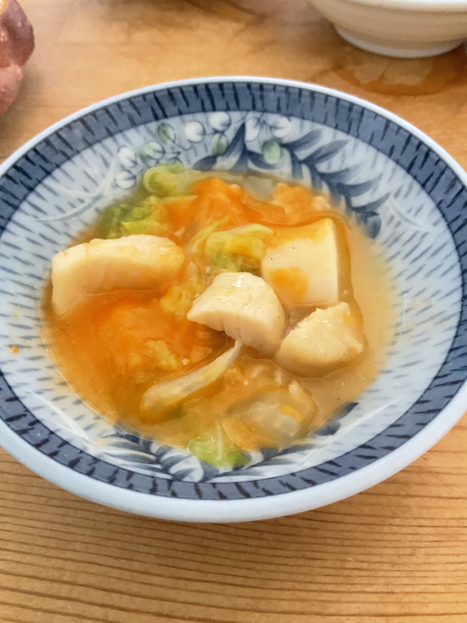 ホタテ貝柱裏ごし人参白菜の煮物