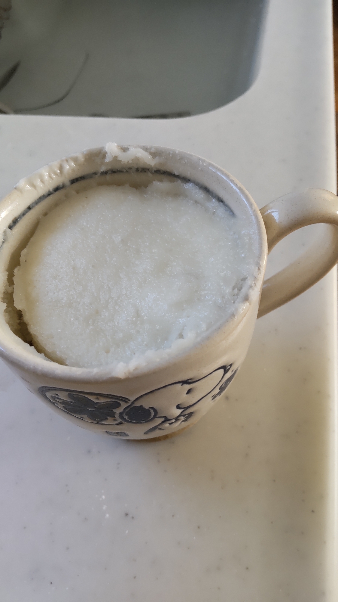 マグカップで簡単　米粉蒸しパン