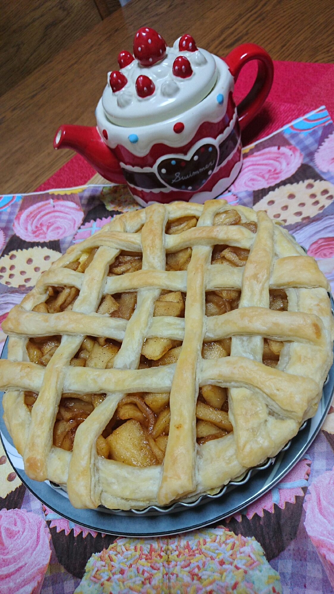 さつま芋とクリームチーズと林檎のアップルパイ♥