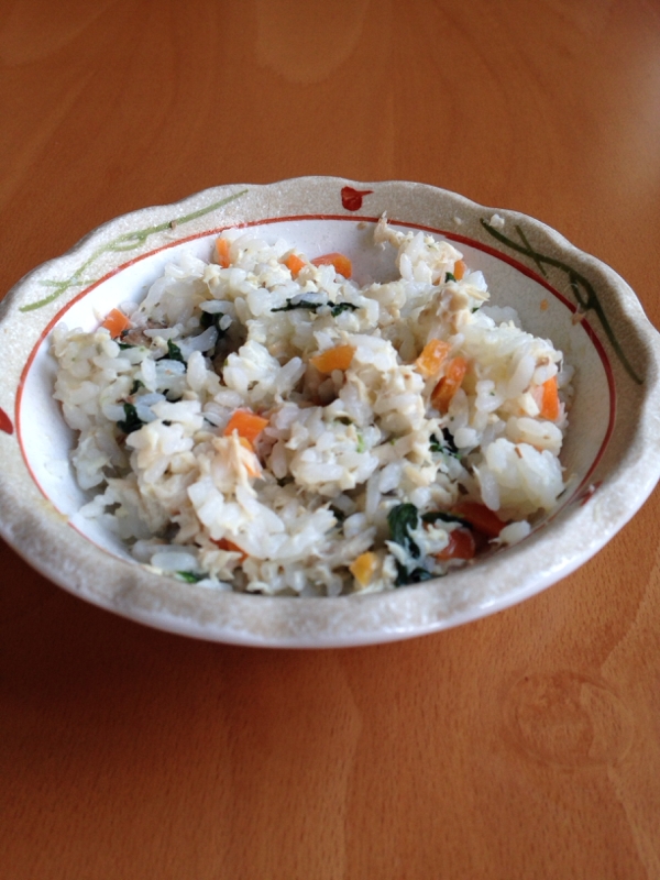 離乳食♪白身魚と野菜のチーズリゾット