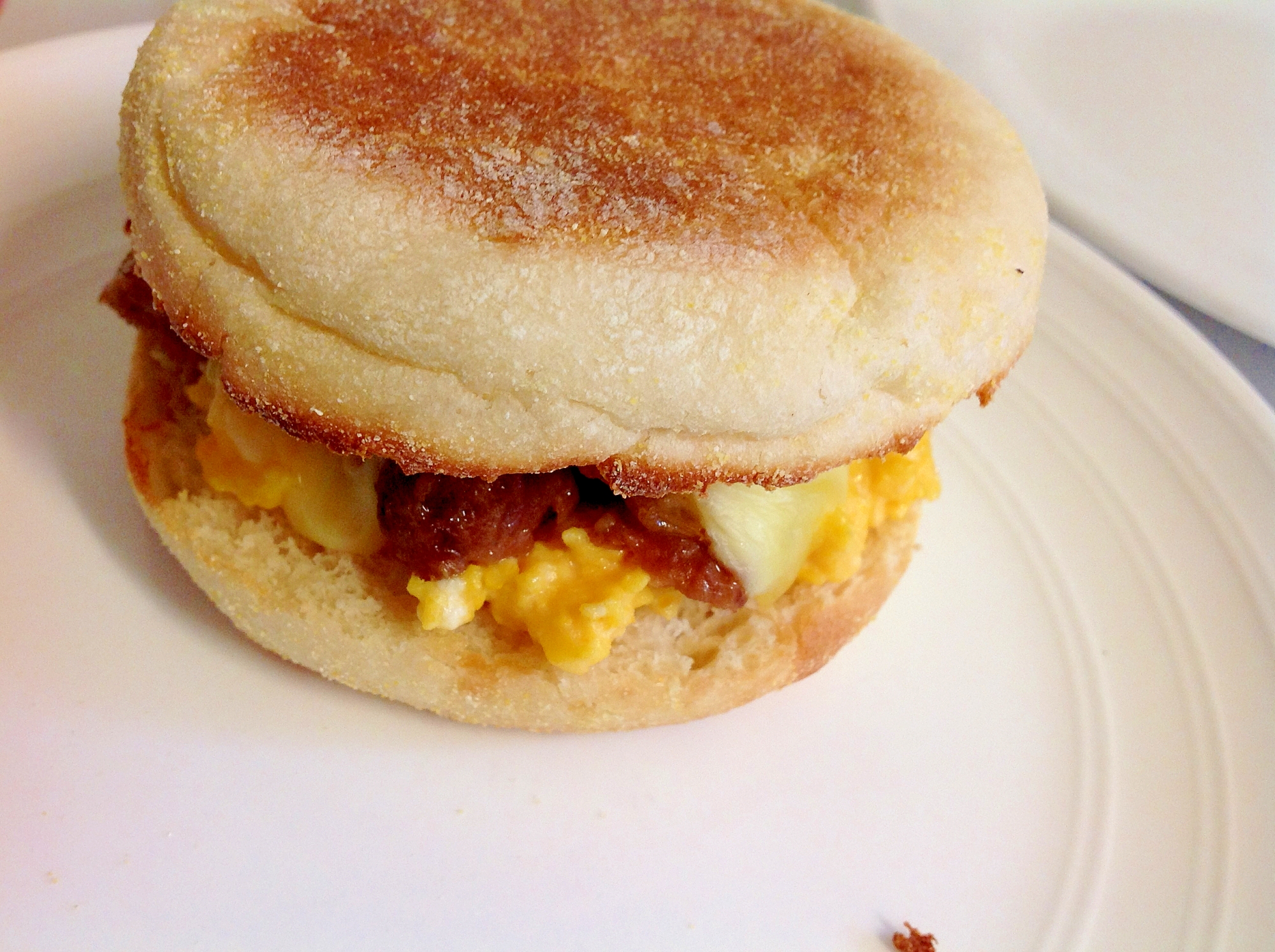 炒り卵でソーセージエッグマフィン レシピ 作り方 By Findus 楽天レシピ