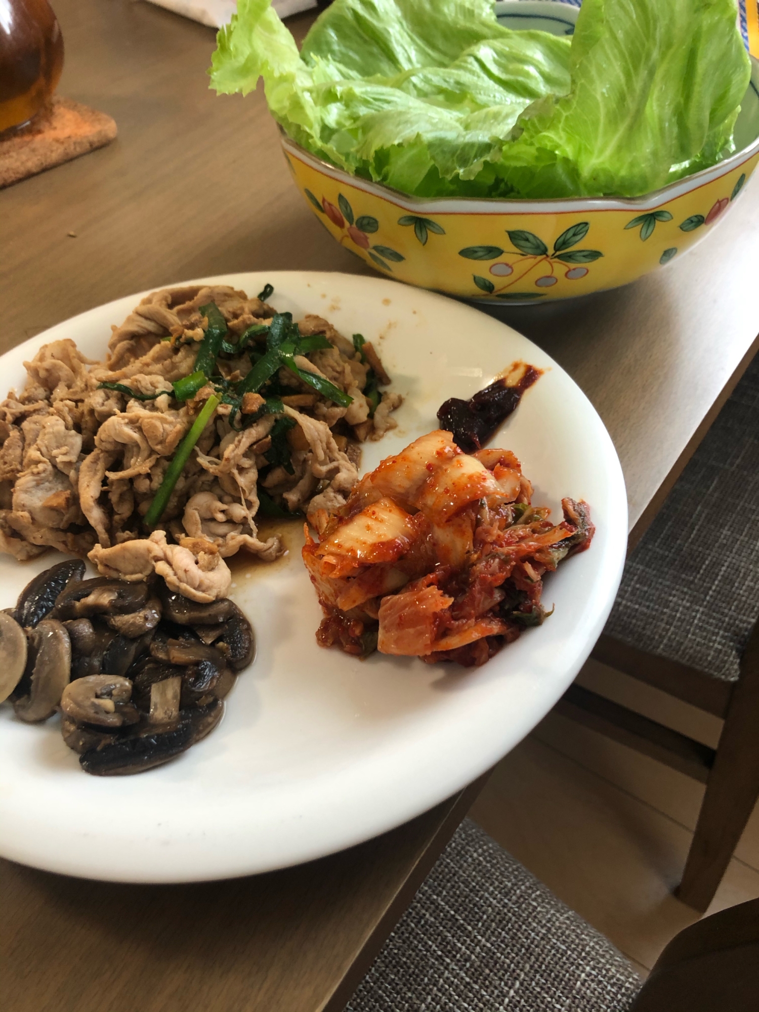 豆味噌と生姜の豚こま肉炒め〜サムギョプサル風〜