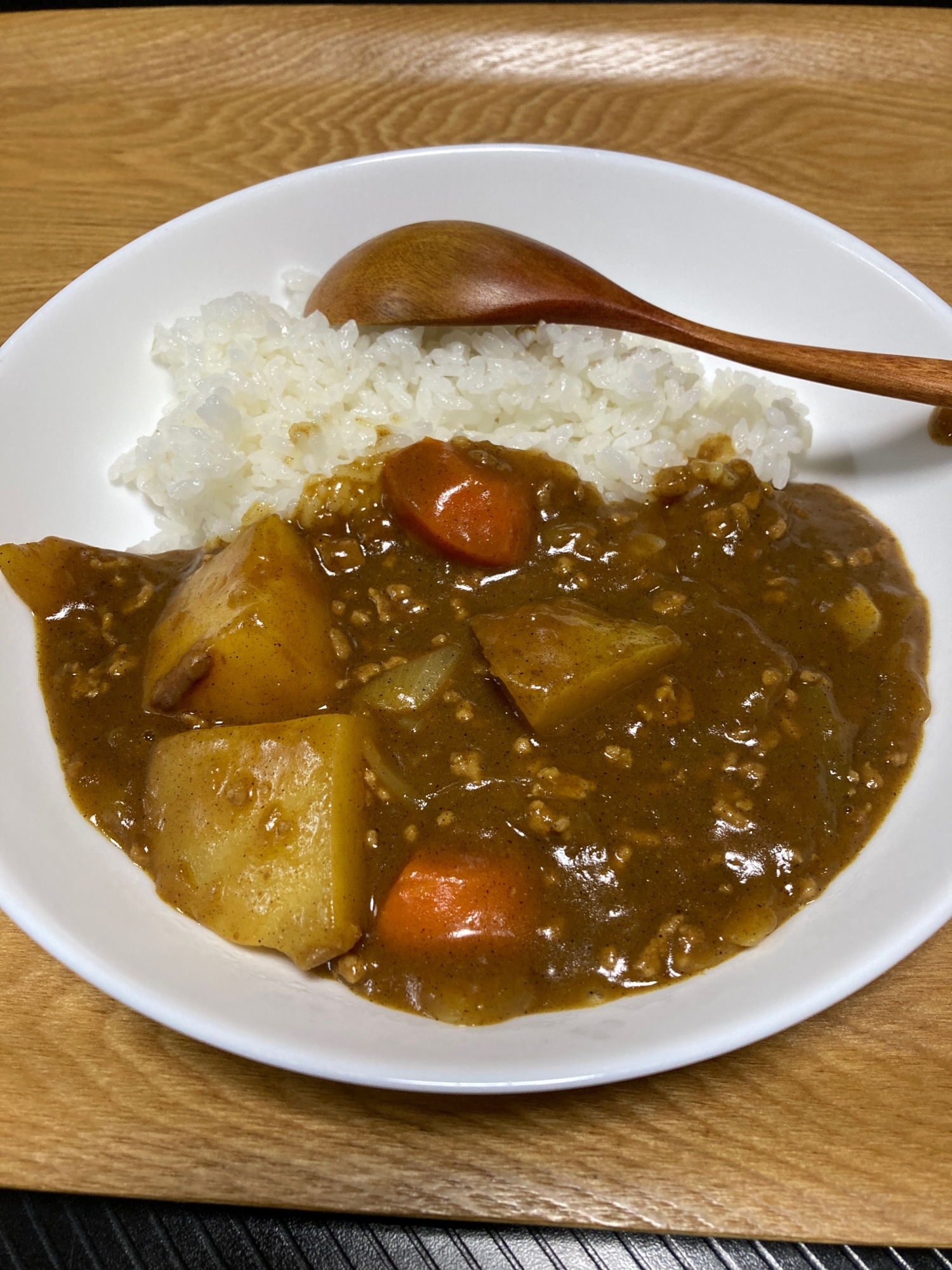 飴色玉ねぎを圧力鍋で煮込んだカレーライス