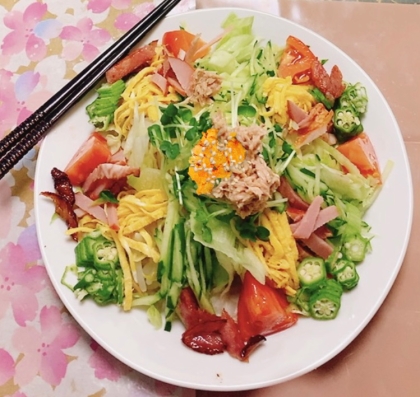 鮭フレークの冷やし中華