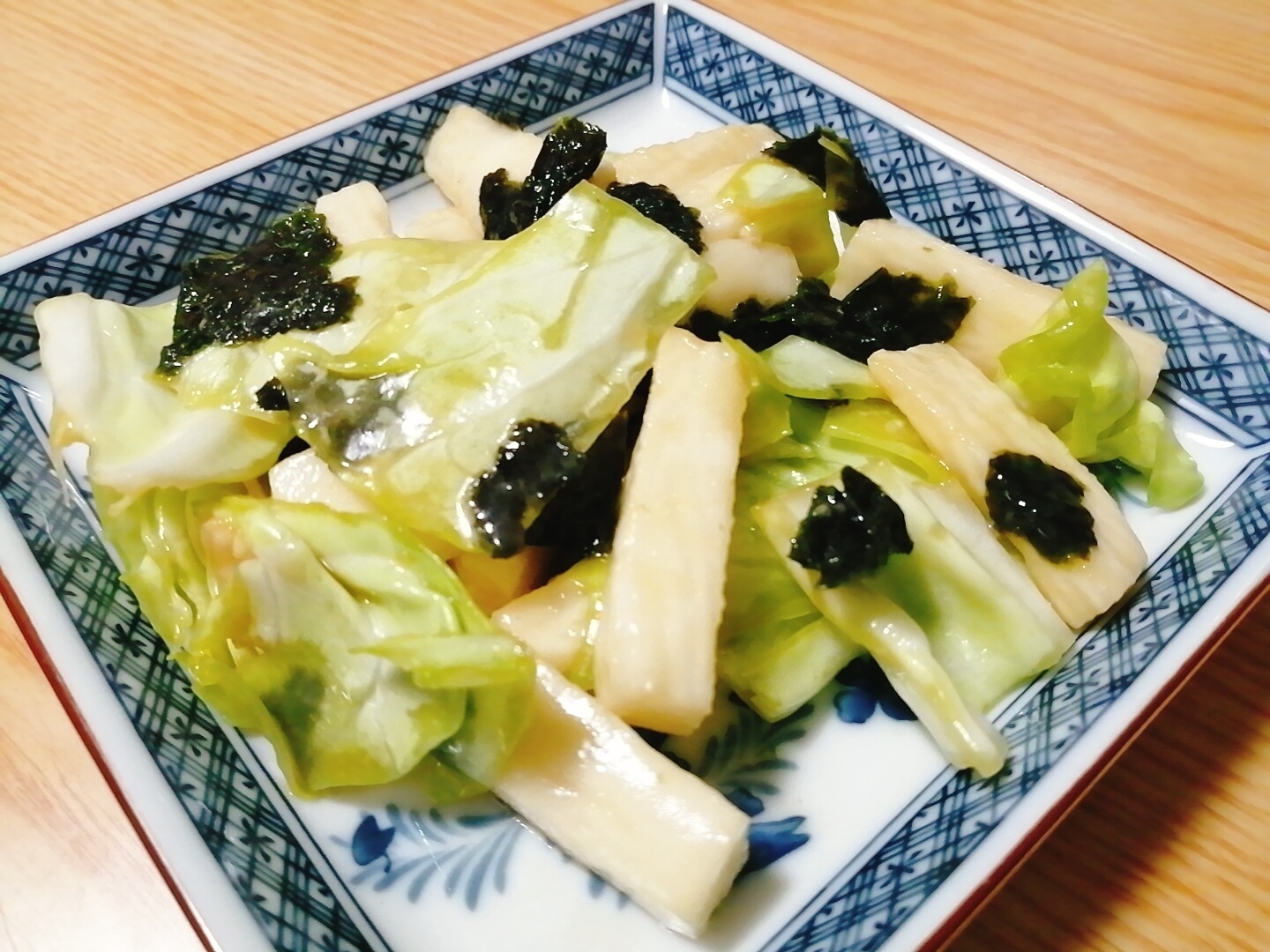 作り置きおかず 長芋とキャベツの海苔和え レシピ 作り方 By はじゃじゃ 楽天レシピ