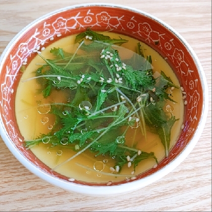 水菜と生姜のスープ