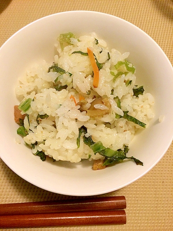 アナゴと広島菜の混ぜご飯