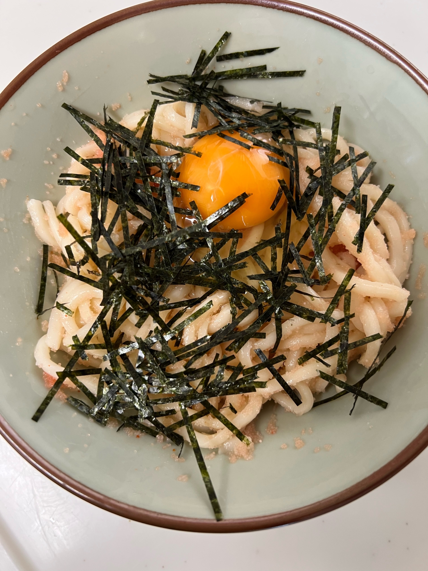 レンジで簡単♪釜たま明太子うどん