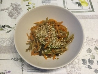 【減塩】ごぼうときのこのきんぴら