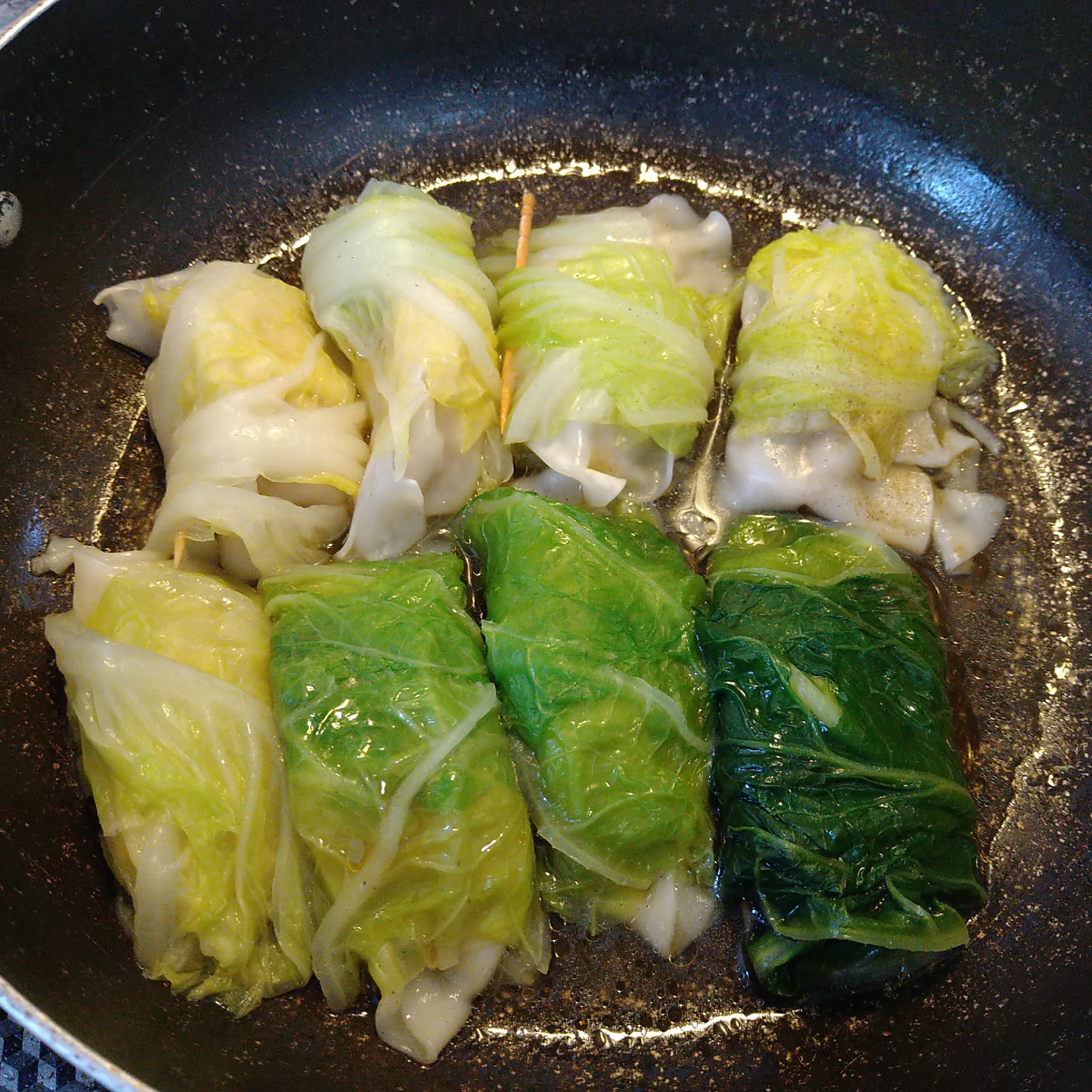 餃子の白菜巻き