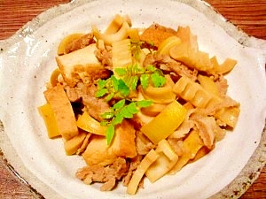 淡竹☆豚肉と厚揚げの煮物