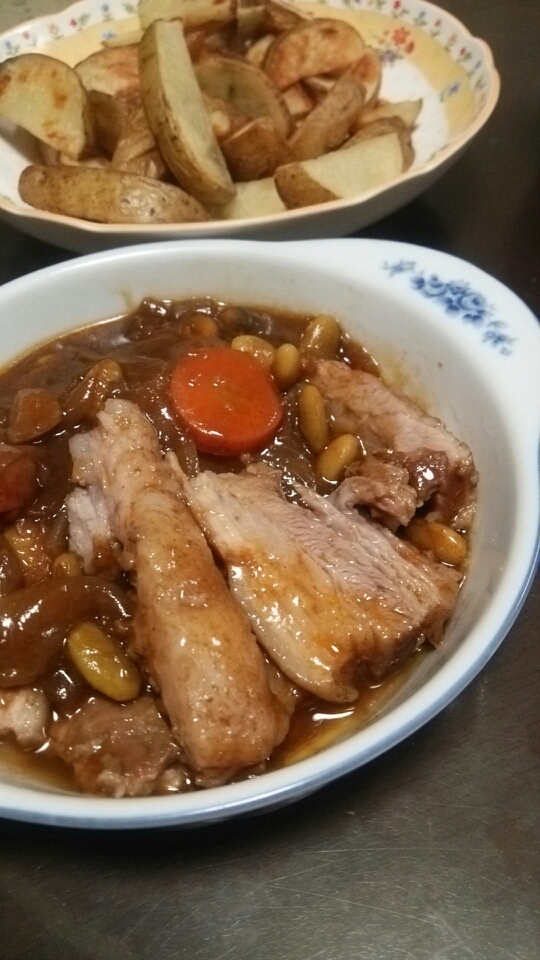 豚かたまり肉の簡単やわらかソース煮