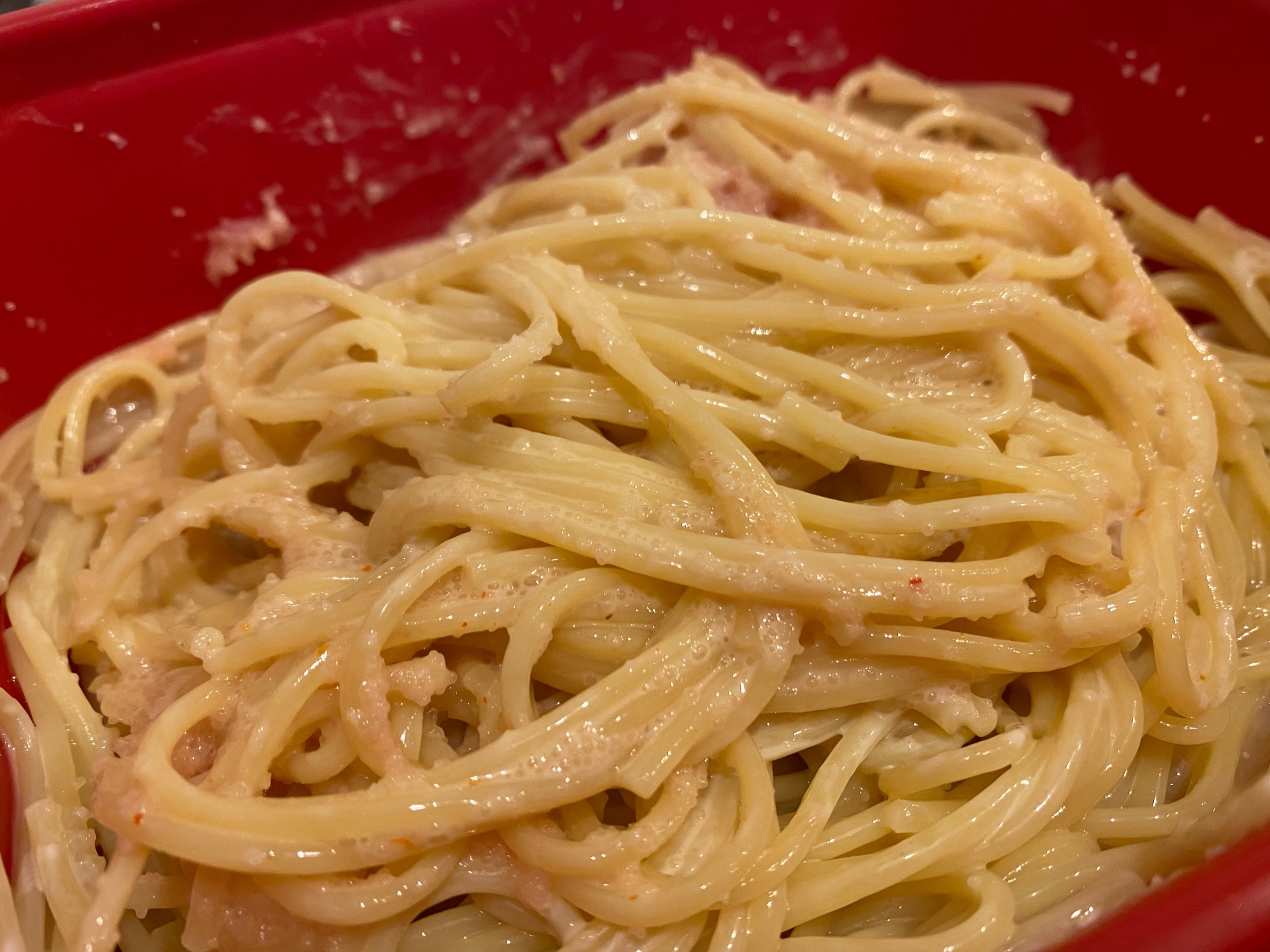 電子レンジで簡単明太マヨパスタ