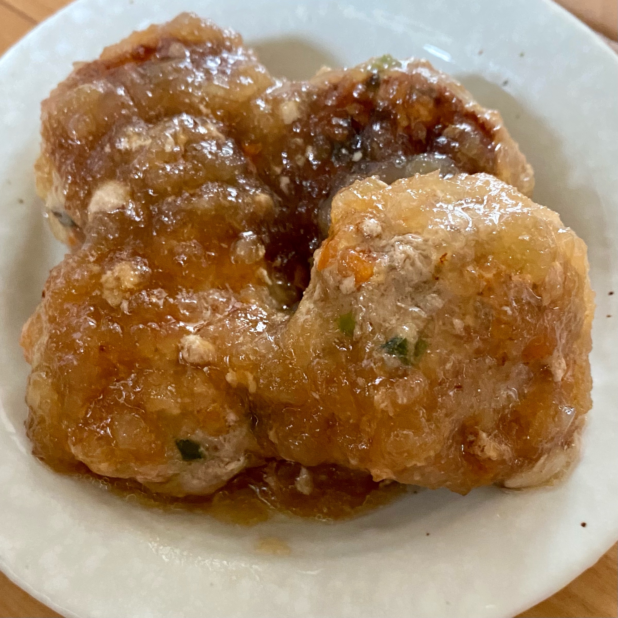 野菜たっぷりみぞれあんかけの肉団子