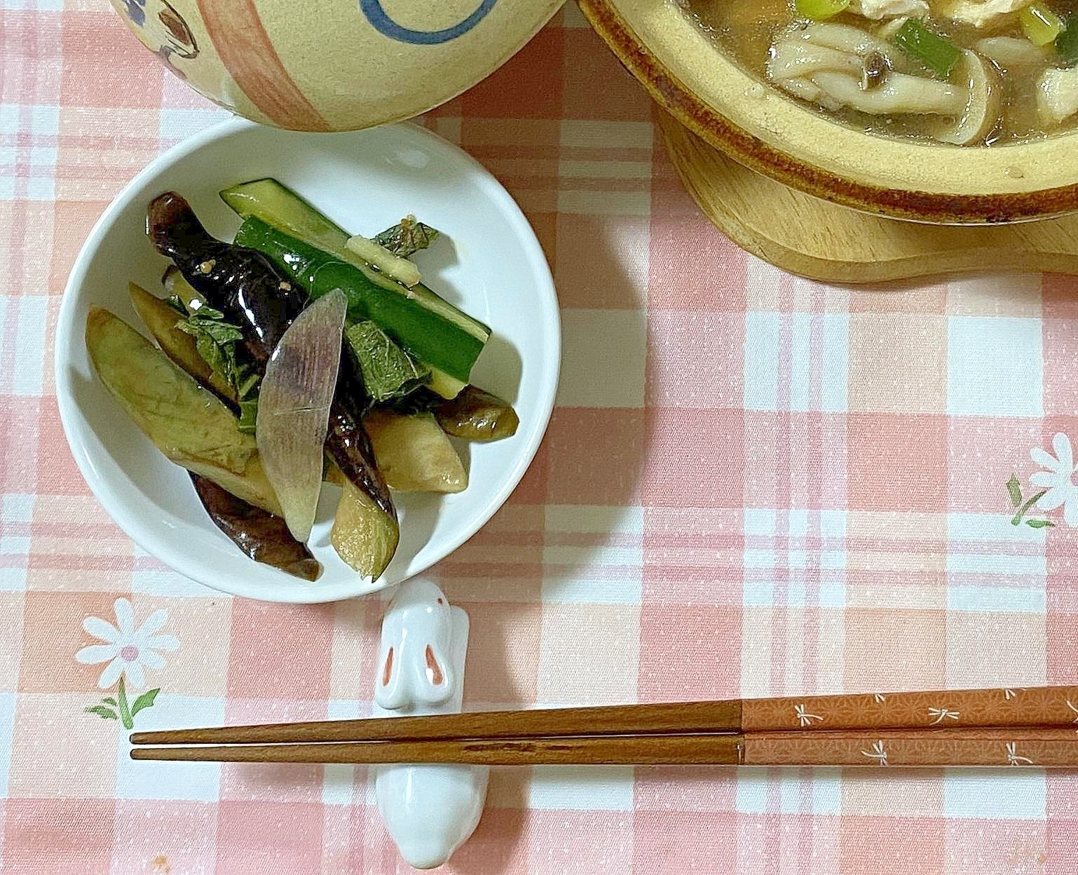 夏の香り、茄子ときゅうりの漬物