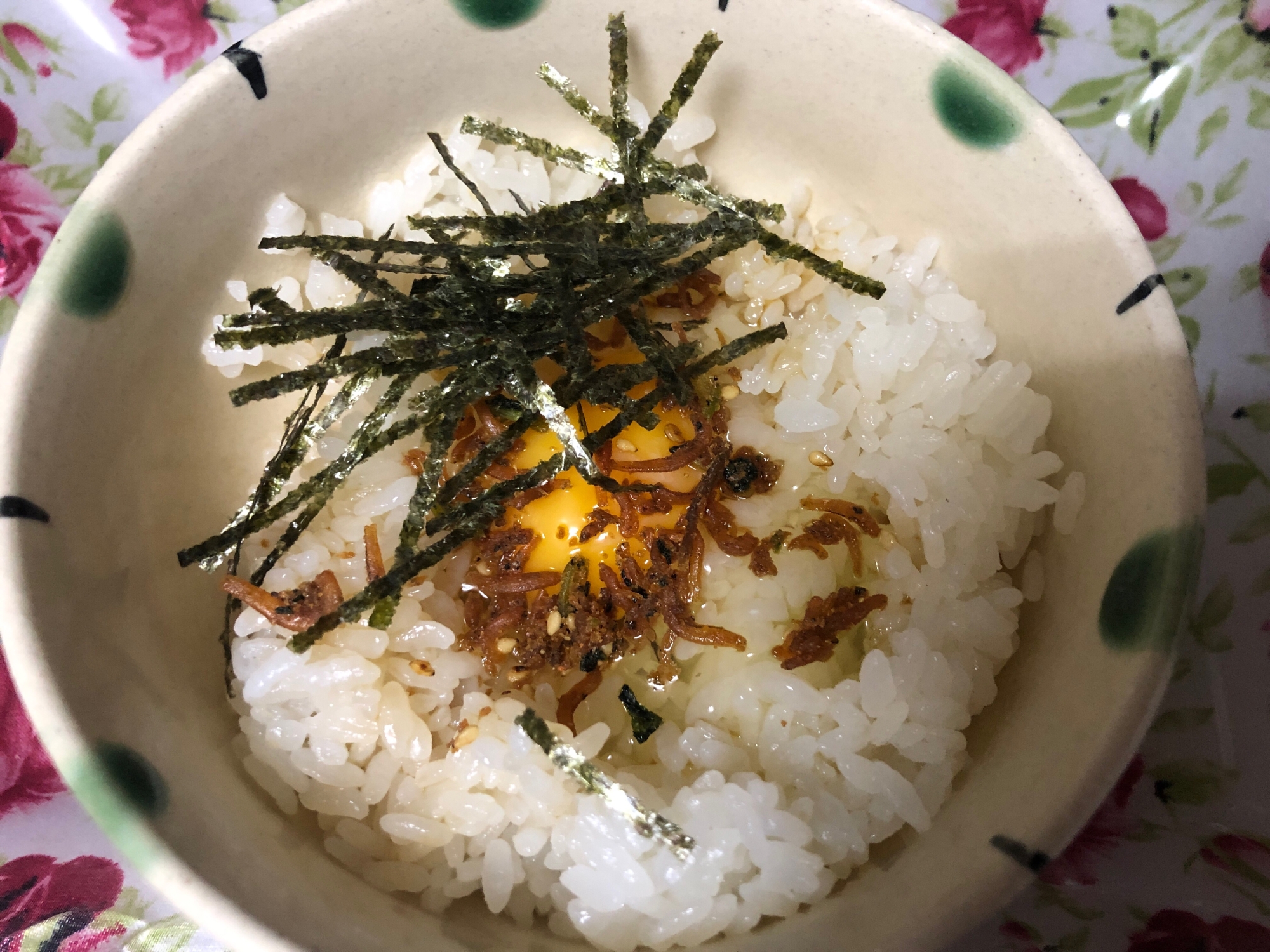 自家製ちりめんで美味♪卵かけご飯