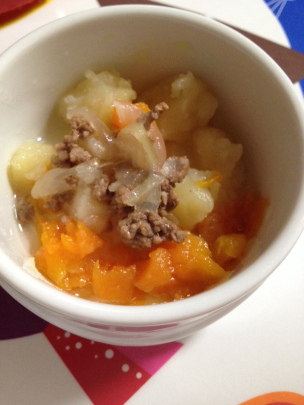 離乳食 合挽き肉で肉じゃが風 レシピ 作り方 By かなぶん 楽天レシピ