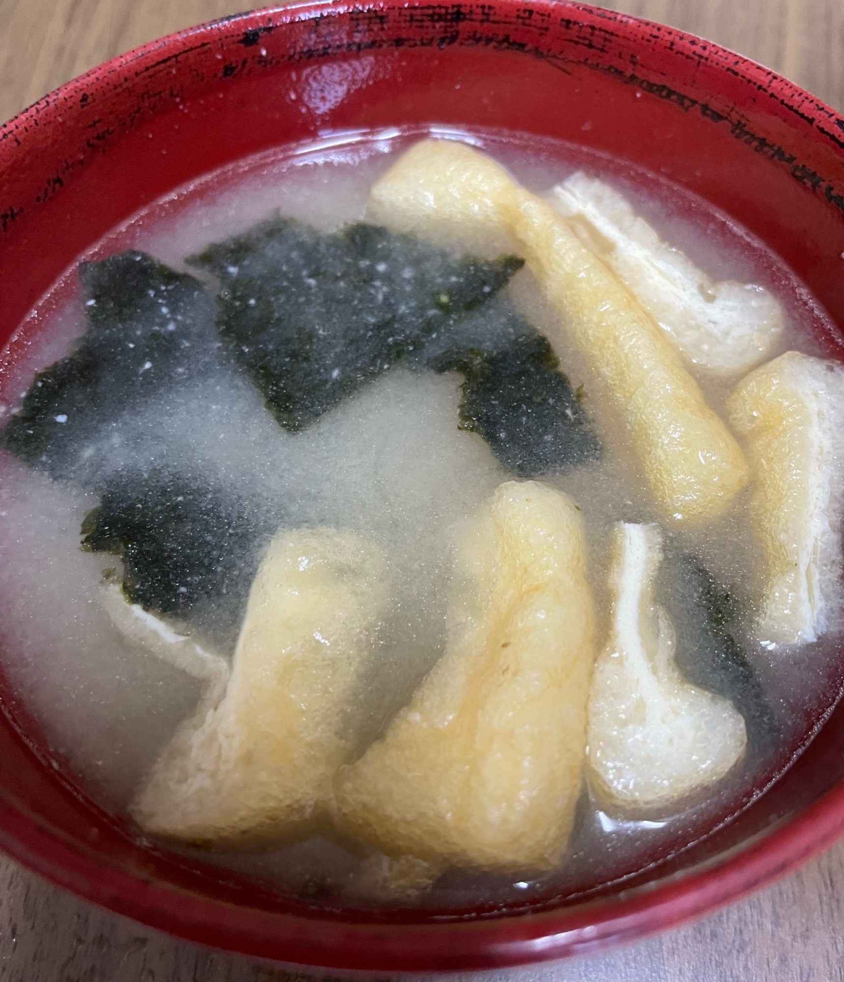 味付け海苔のお味噌汁