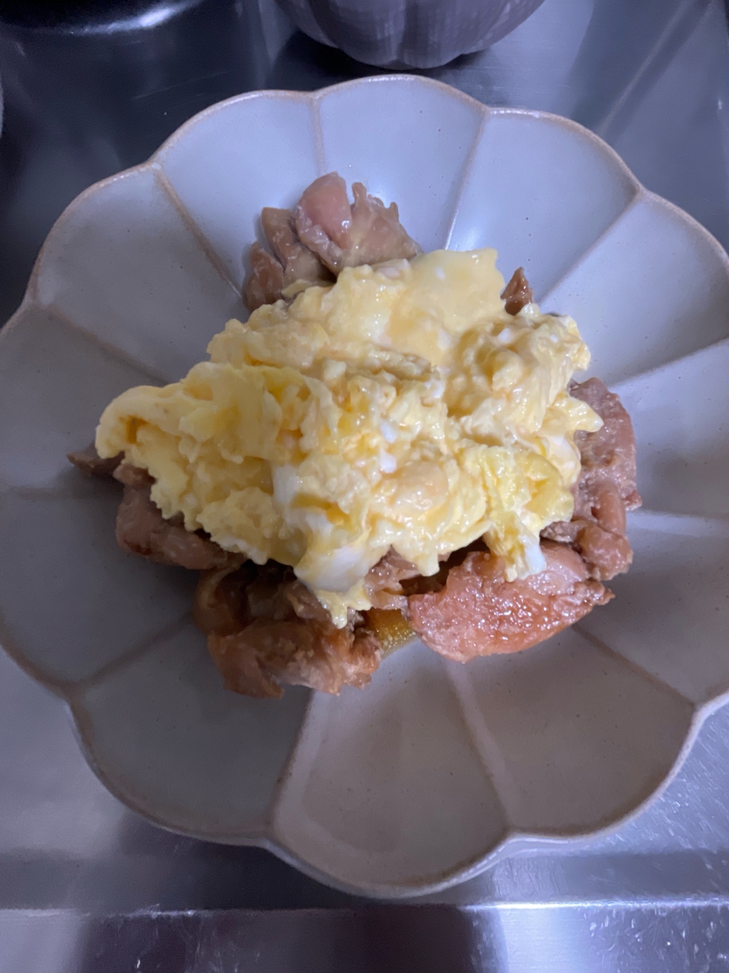 鶏もものふんわりたまごのせ(^-^)/