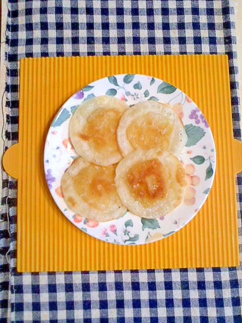 リンゴとサツマイモの餃子焼き♪