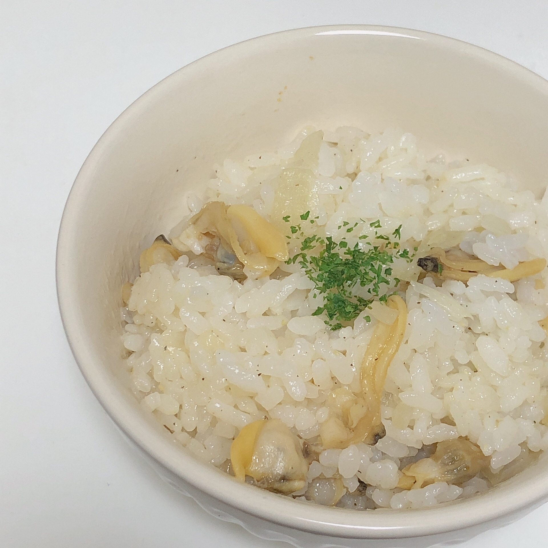 【レンジ】パエリア風あさり飯