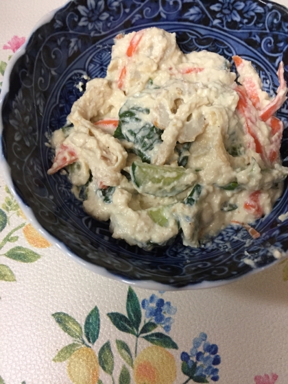 ヘルシー♡爽やか♡豆腐と三つ葉の白和え風サラダ
