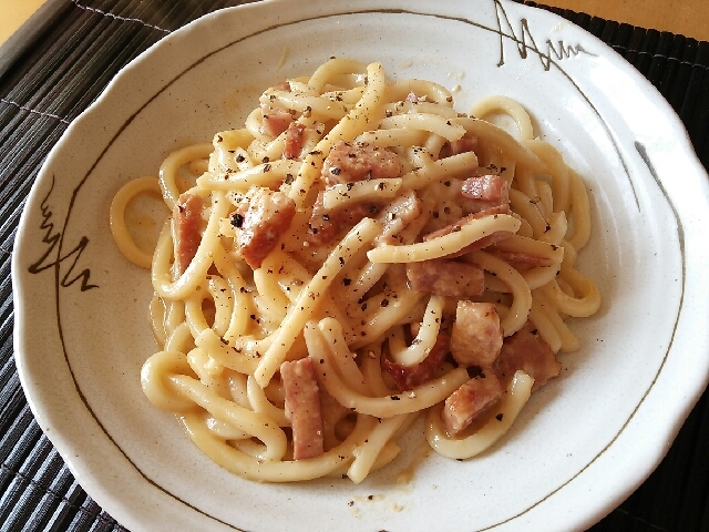 カルボナーラ風うどん