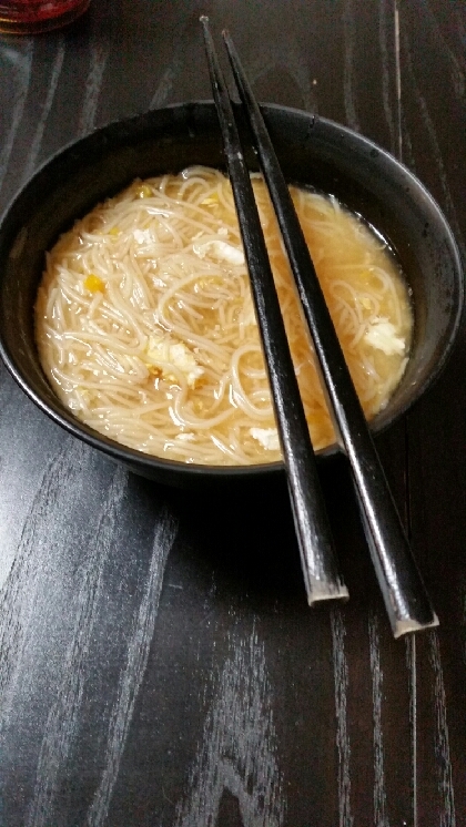 昼は、自分にそうめん作り、多目にゆでたので、夜は、にゅうめんに！
久々の、にゅうめんでしたが、みんな、おいしいと言って好評でした！