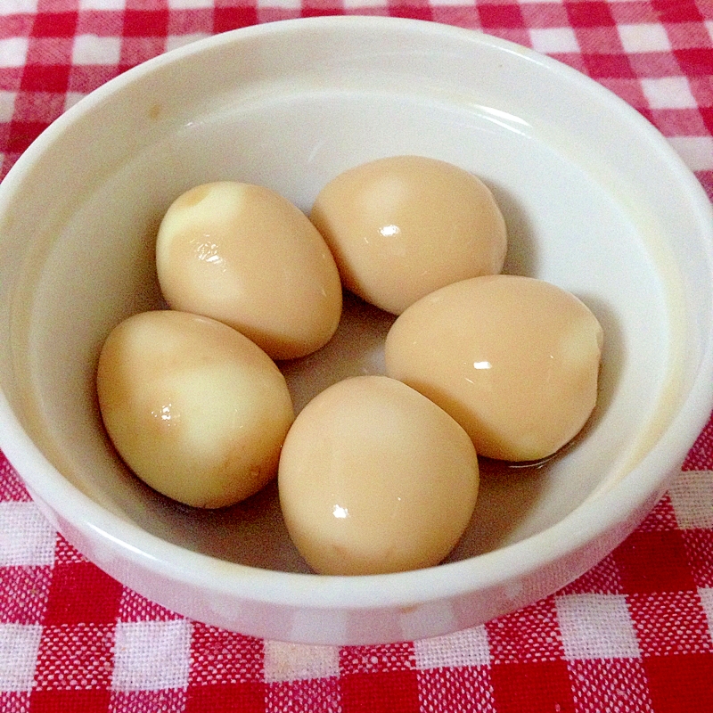 うずらの卵で味玉♡