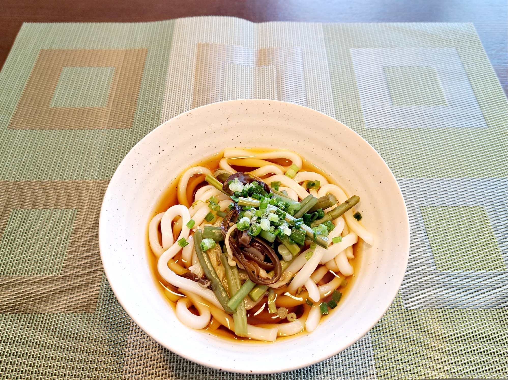 あたたかい 山菜うどん