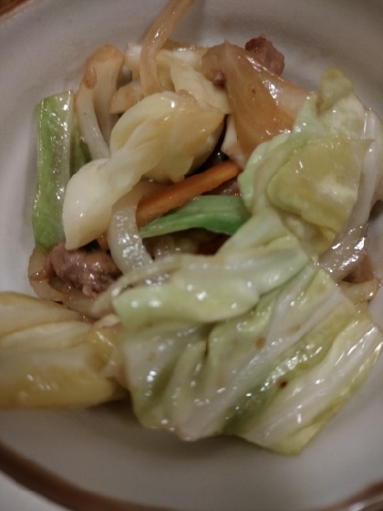 豚こまとキャベツの組み合わせは最高です。簡単に出来て、美味しかったです。