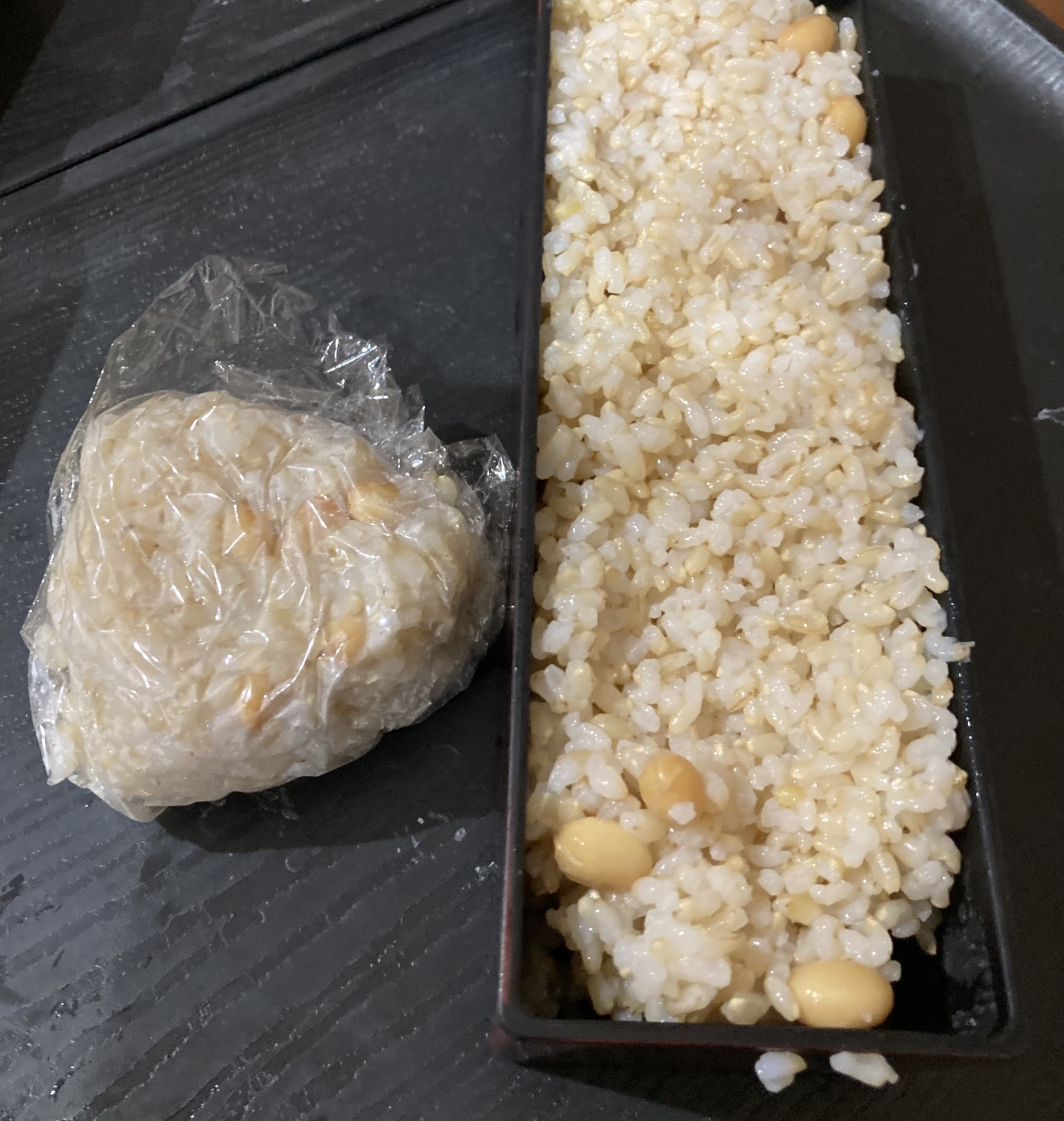 玄米とだいずの塩麹チャーハン