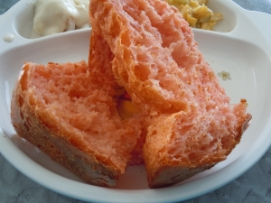 子供用 トマトジュースでトマトパン レシピ 作り方 By Ponrinn 楽天レシピ