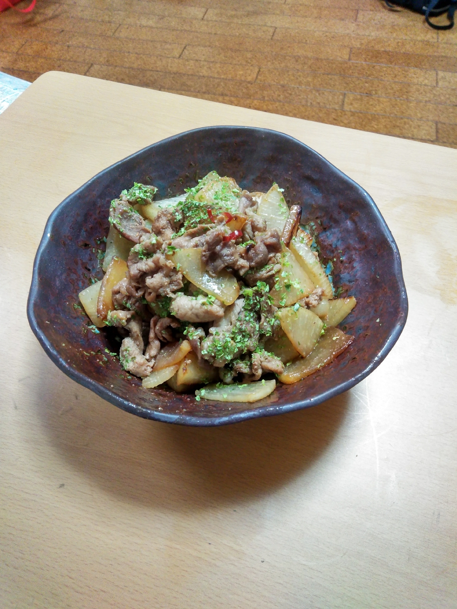 大根と豚肉のじっくり炒め