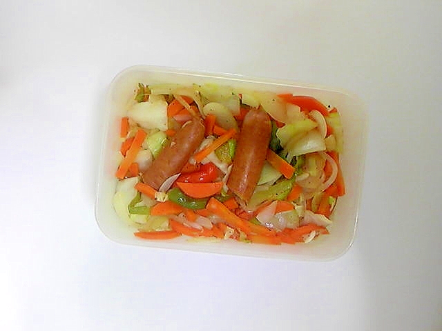 ほんだしで野菜炒め