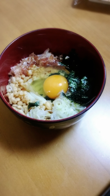 冷たくて美味しい♪釜たま風の冷しうどん