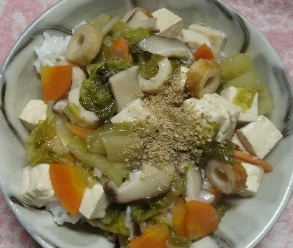 野菜たっぷり！豆腐のあんかけ丼