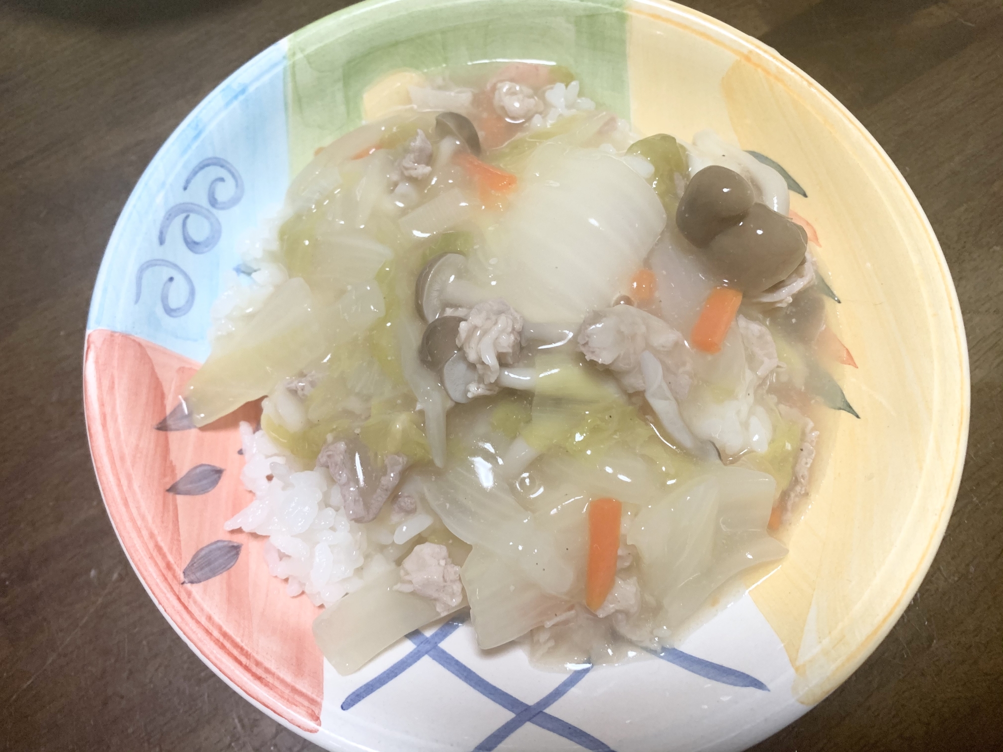 簡単レシピ　白菜たっぷり あんかけご飯