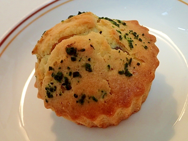 ゆであずきと青汁のカップケーキ♬