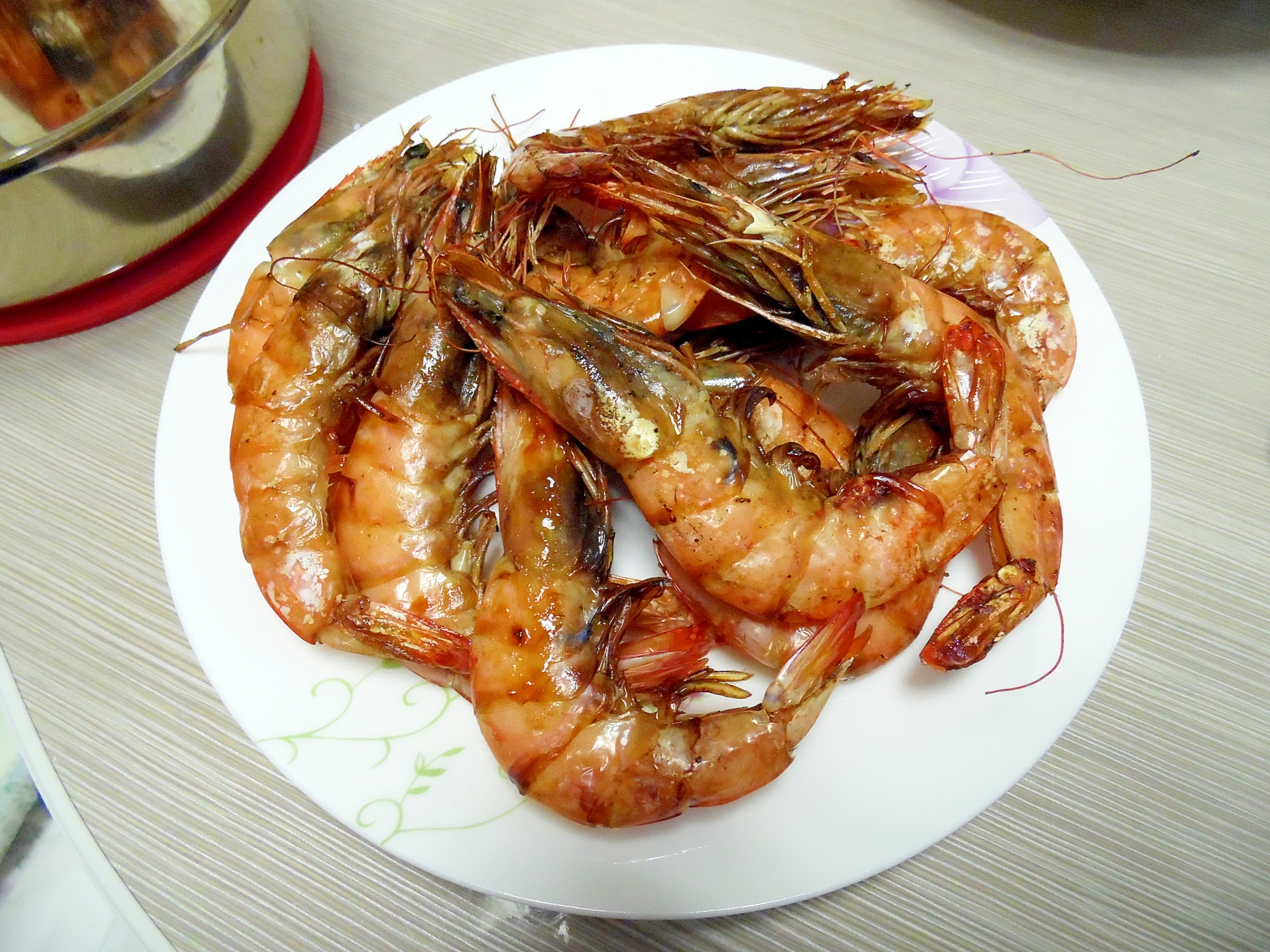 ノンフライヤーで生えび焼き