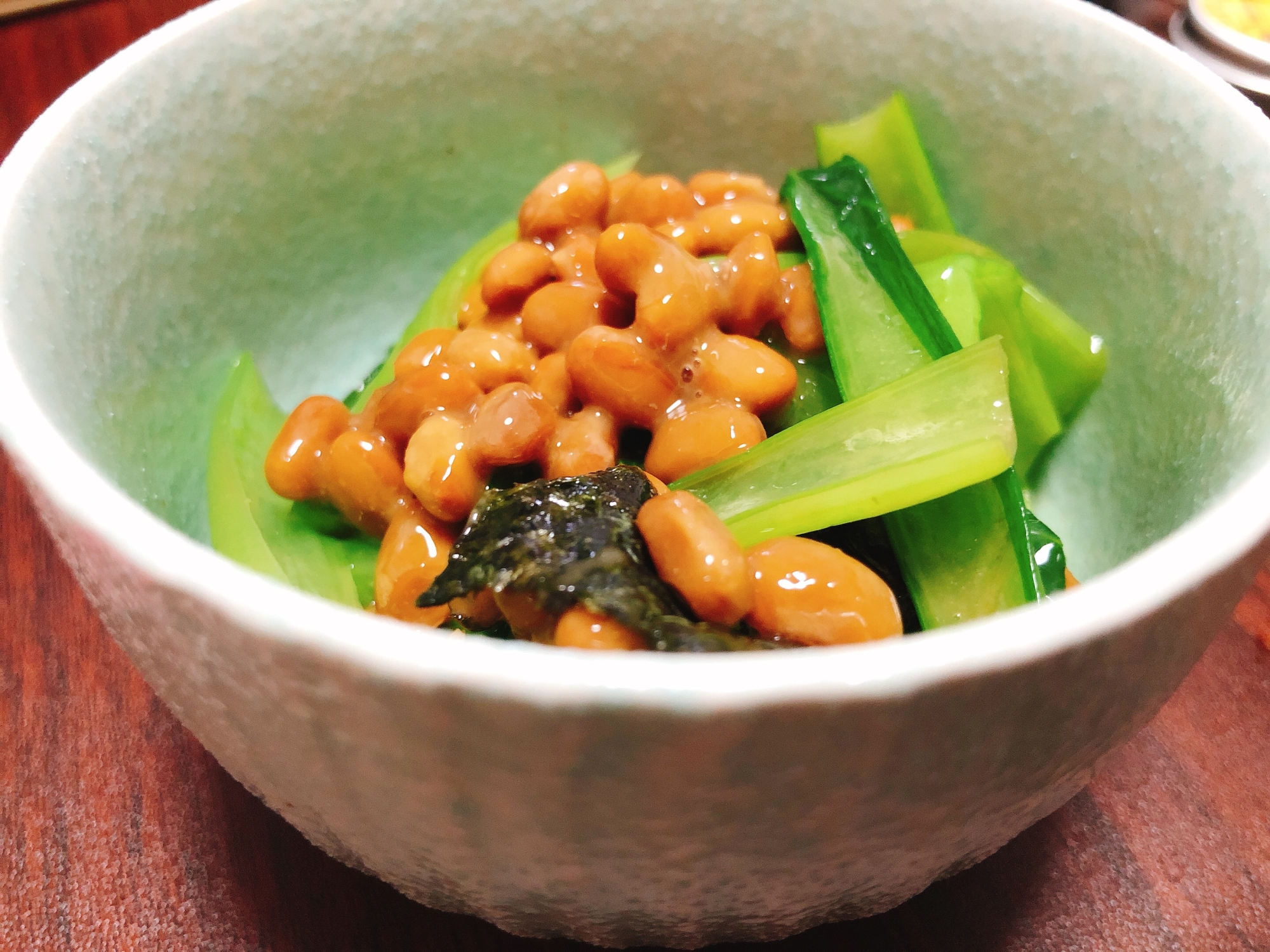 小松菜と納豆の小鉢