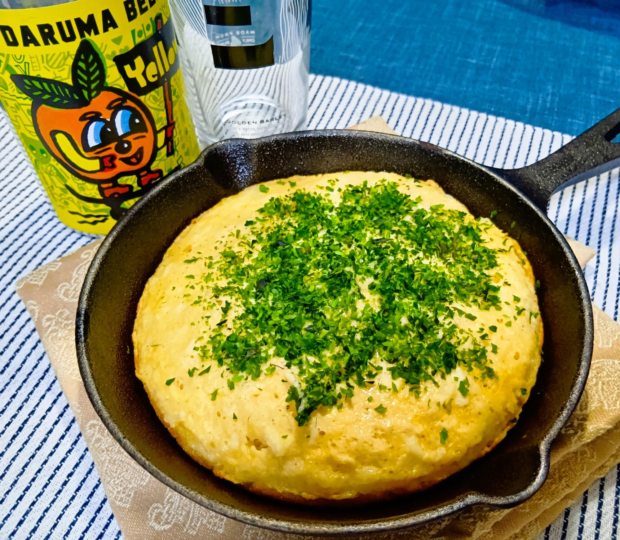 フワッ＆とろ～り食感！スキレットでトロロ焼き