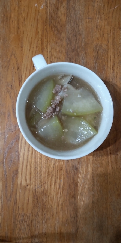 冬瓜のひき肉旨味スープ♪