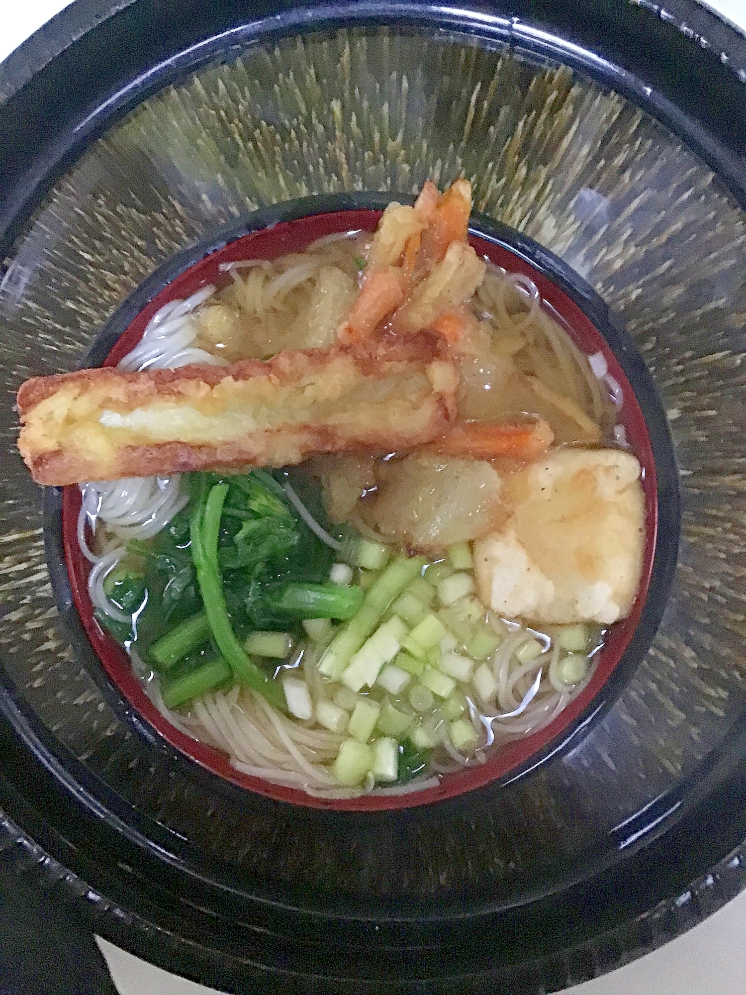お餅の天ぷら入りチカラ柔麺。