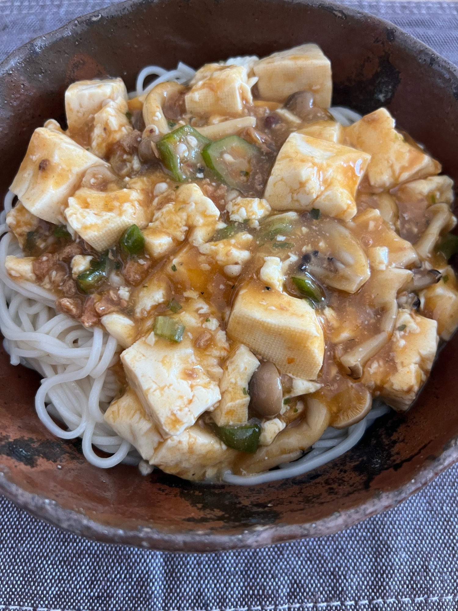 定番メニュー♪麻婆豆腐素麺