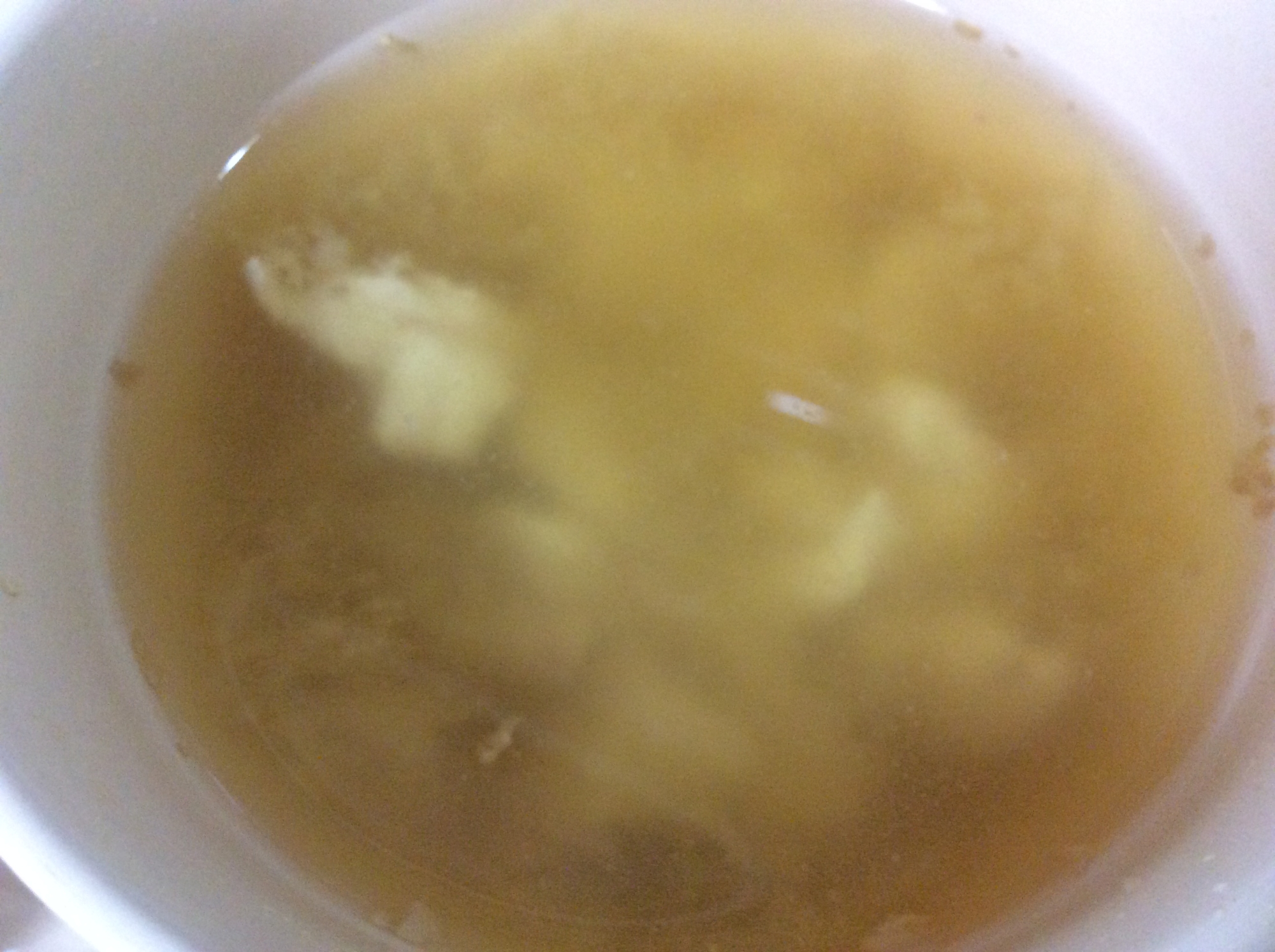 鶏肉と生姜すりおろしコンソメスープ
